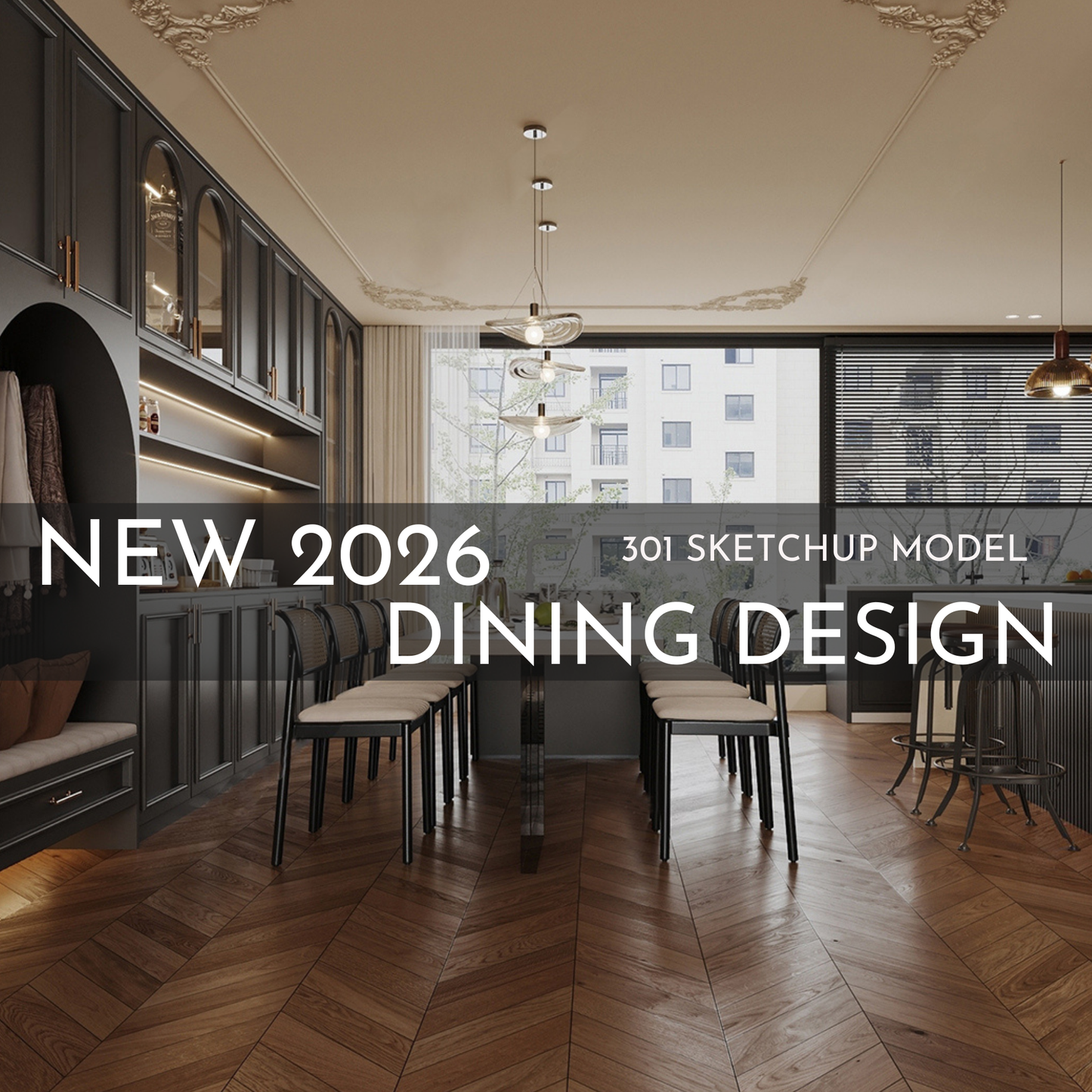 2026 NEW Dining - 301 Sketchup 3D Model Interior Design Model