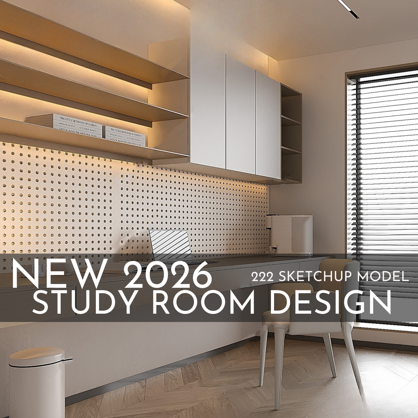 222 Study Room SketchUp 3D Models | 2026 New Design | Interior Asset Pack
