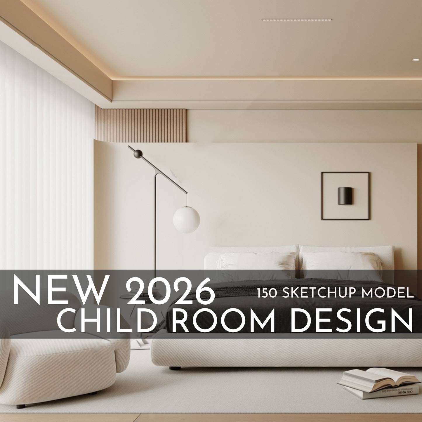 150 Child Study Room SketchUp 3D Models | 2026 New Interior Design Bundle