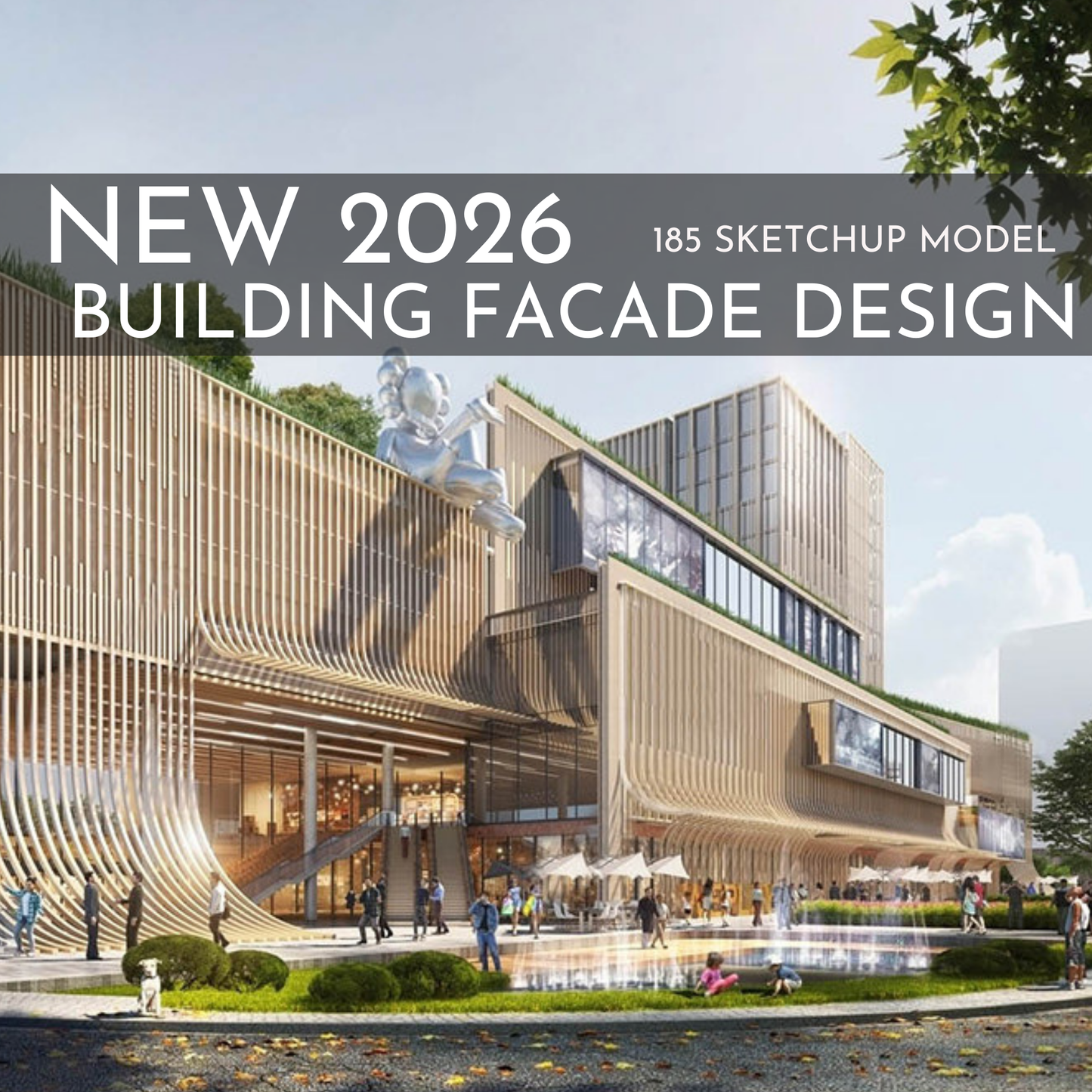 185 Building Facade SketchUp 3D Models | Architectural Design Asset Pack