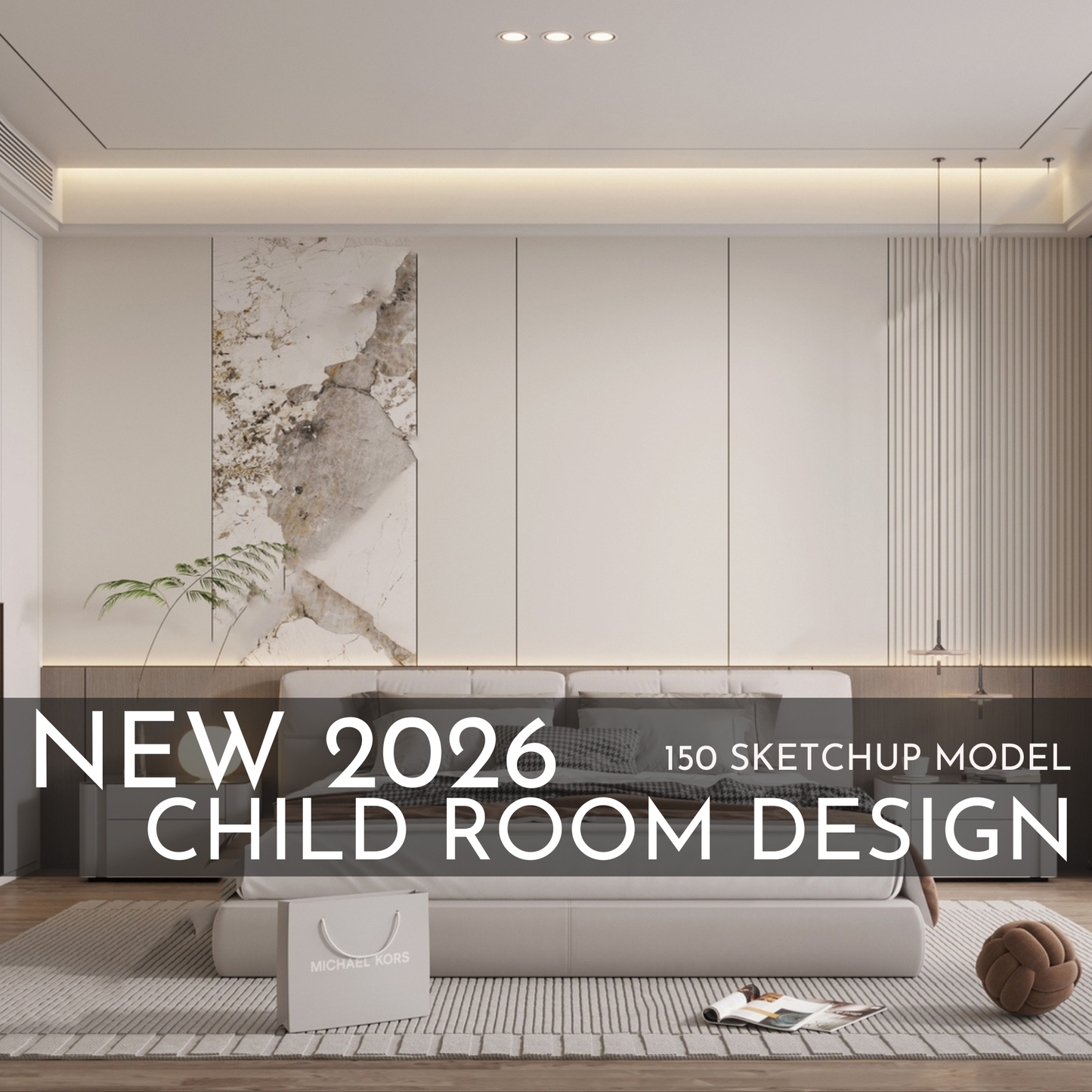 150 Child Study Room SketchUp 3D Models | 2026 New Interior Design Bundle