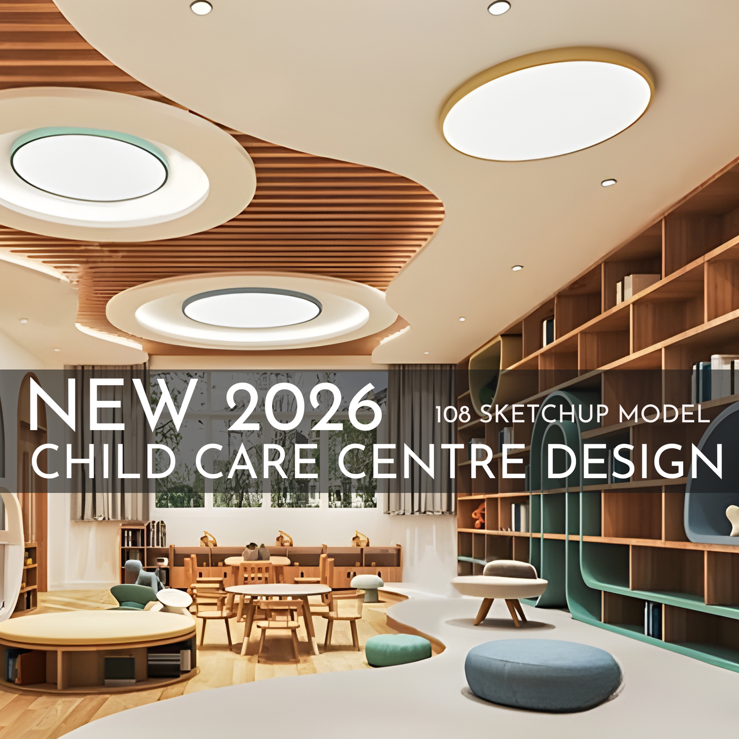 2026 New Child Care Design | 108 SketchUp 3D Models | Interior Asset Pack