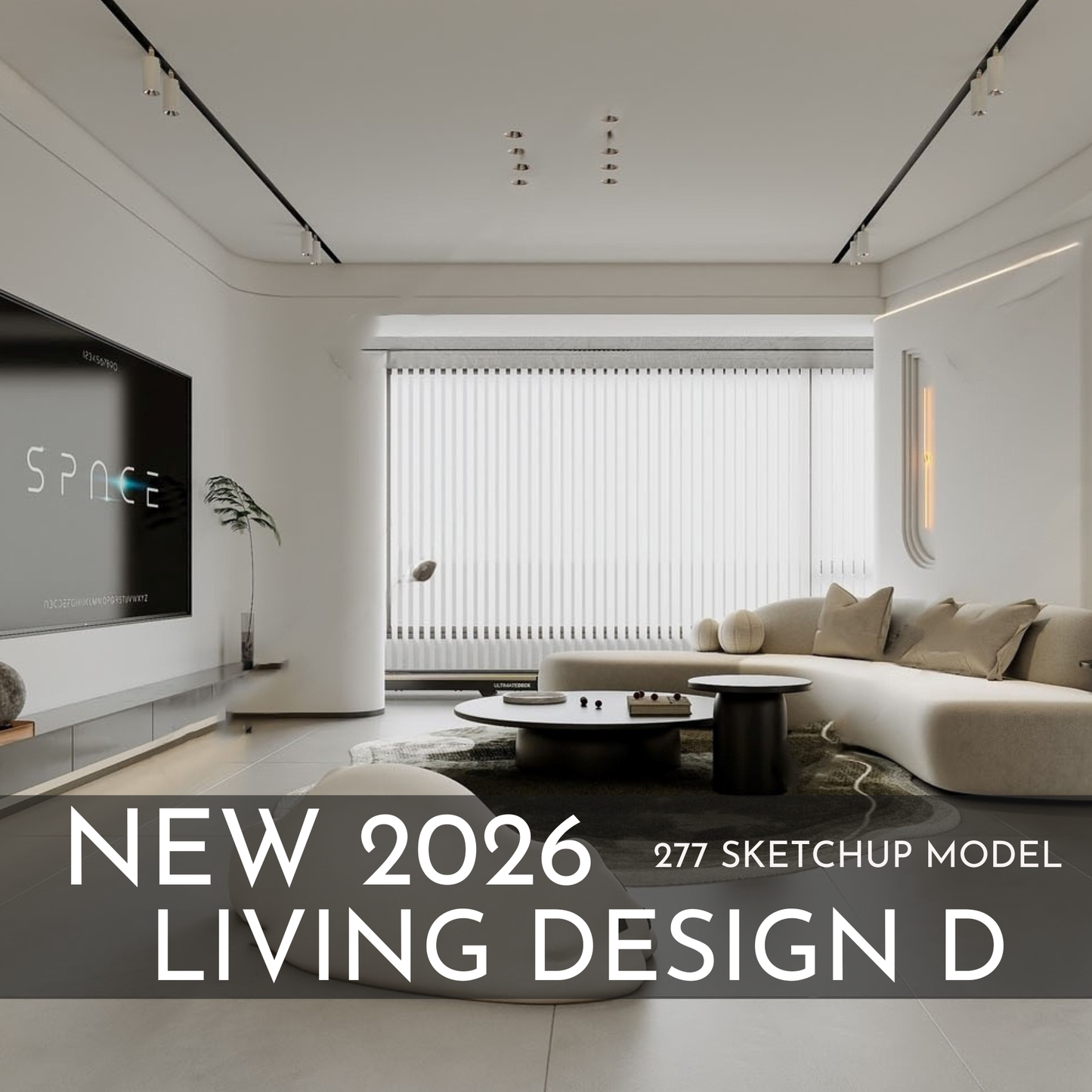 277 Living Room Design D SketchUp 3D Models | 2026 New Design | Interior Asset Pack