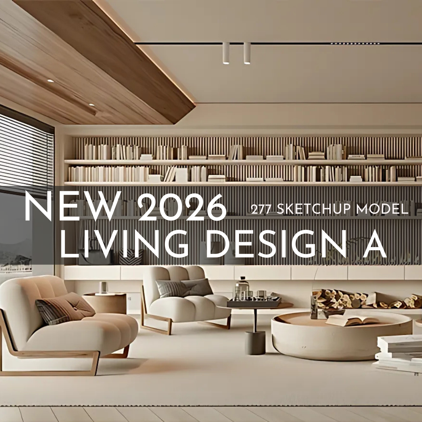 277 Living Room Design A SketchUp 3D Models | 2026 New Design | Interior Asset Pack