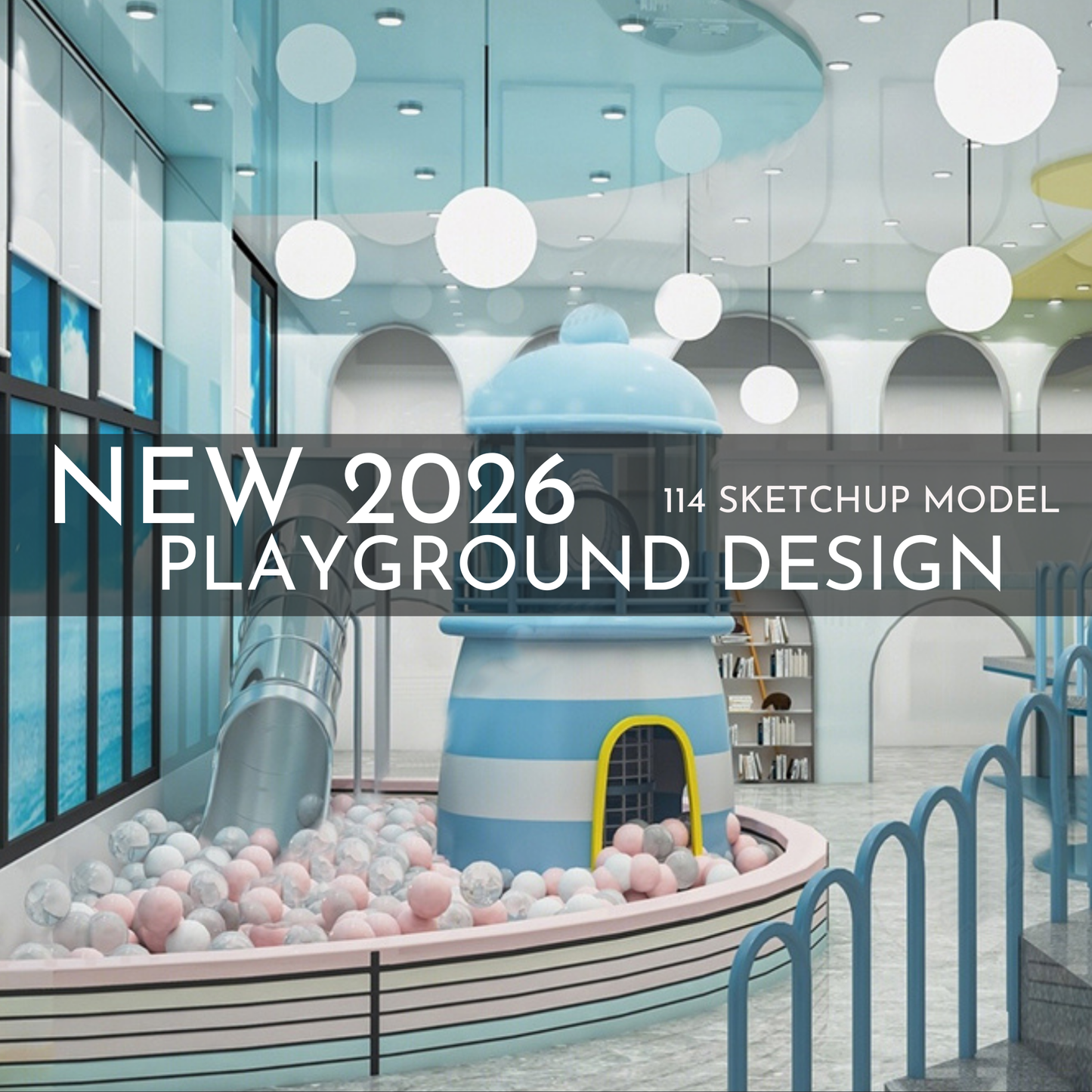 Playground Design | 114 SketchUp 3D Models | Interior & Outdoor Asset Full Bundle