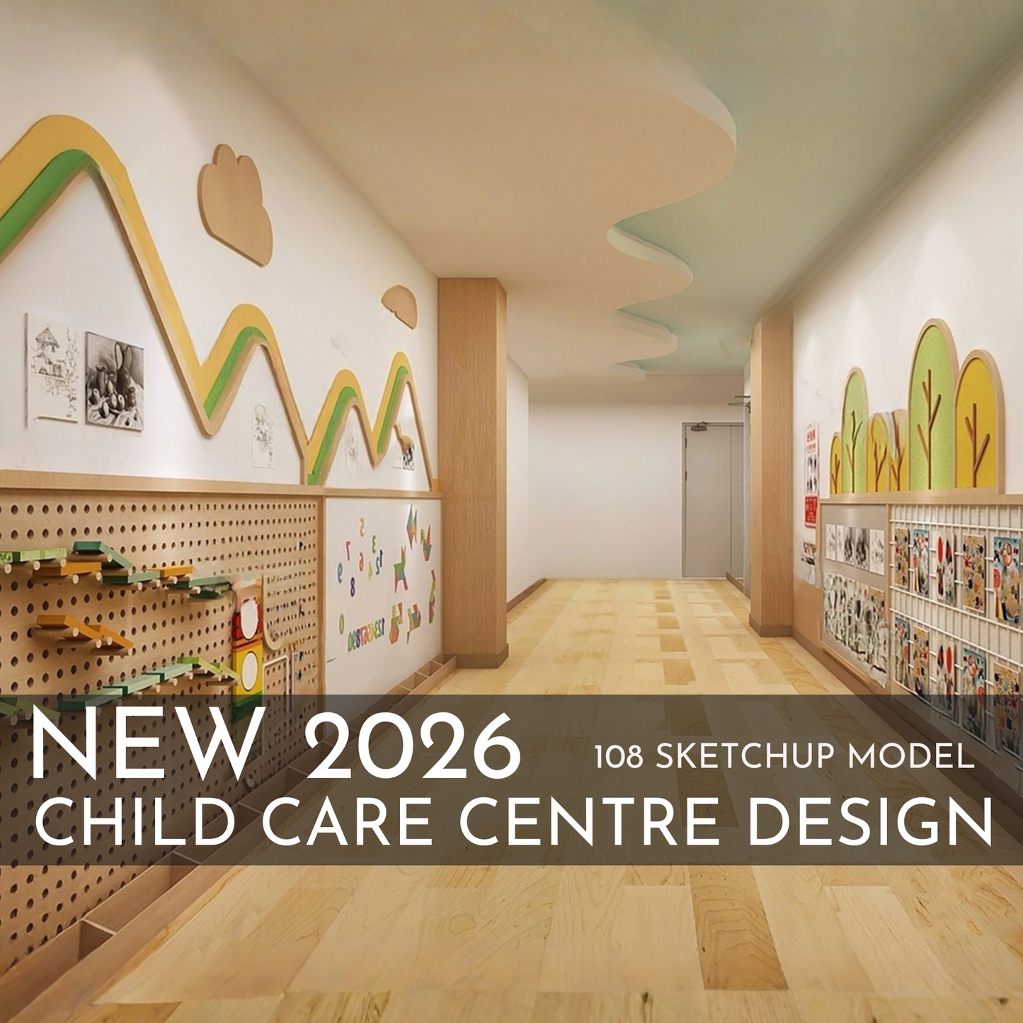 2026 New Child Care Design | 108 SketchUp 3D Models | Interior Asset Pack