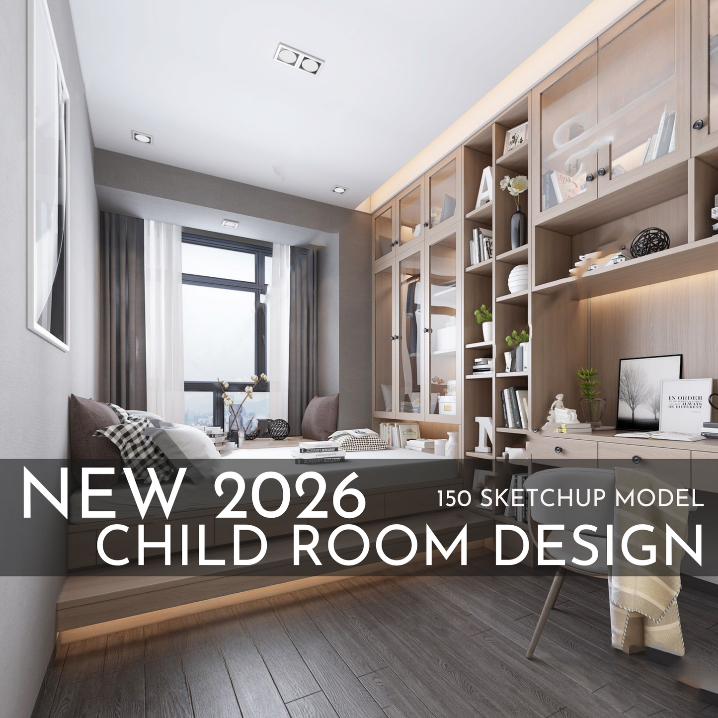 150 Child Study Room SketchUp 3D Models | 2026 New Interior Design Bundle