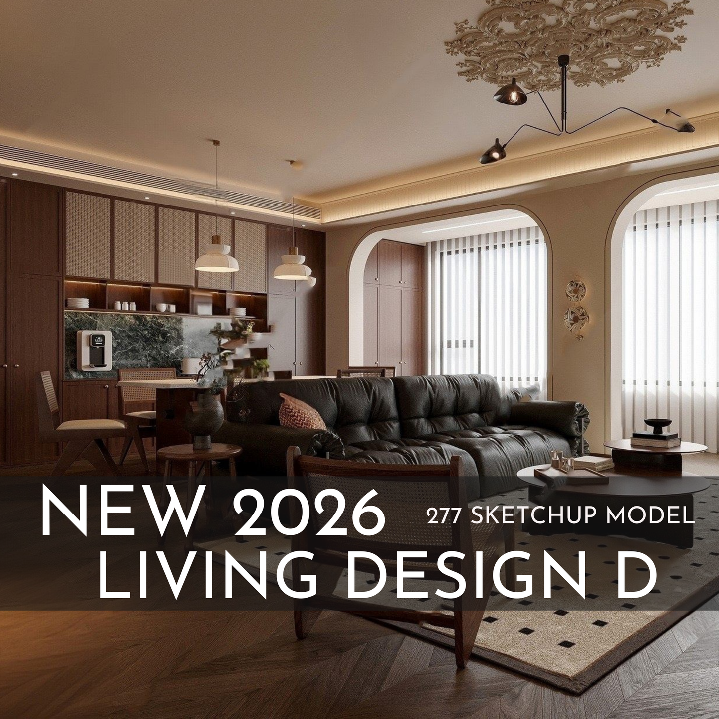 277 Living Room Design D SketchUp 3D Models | 2026 New Design | Interior Asset Pack