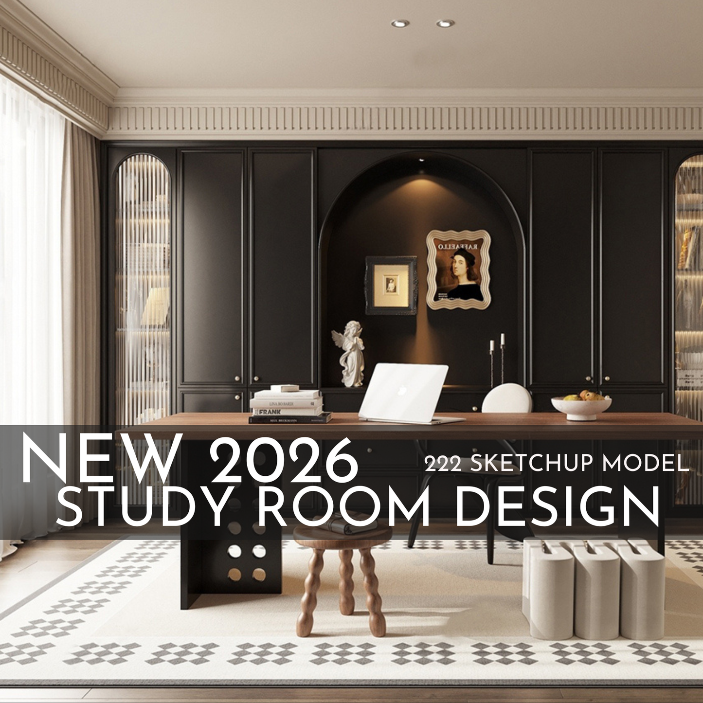 222 Study Room SketchUp 3D Models | 2026 New Design | Interior Asset Pack