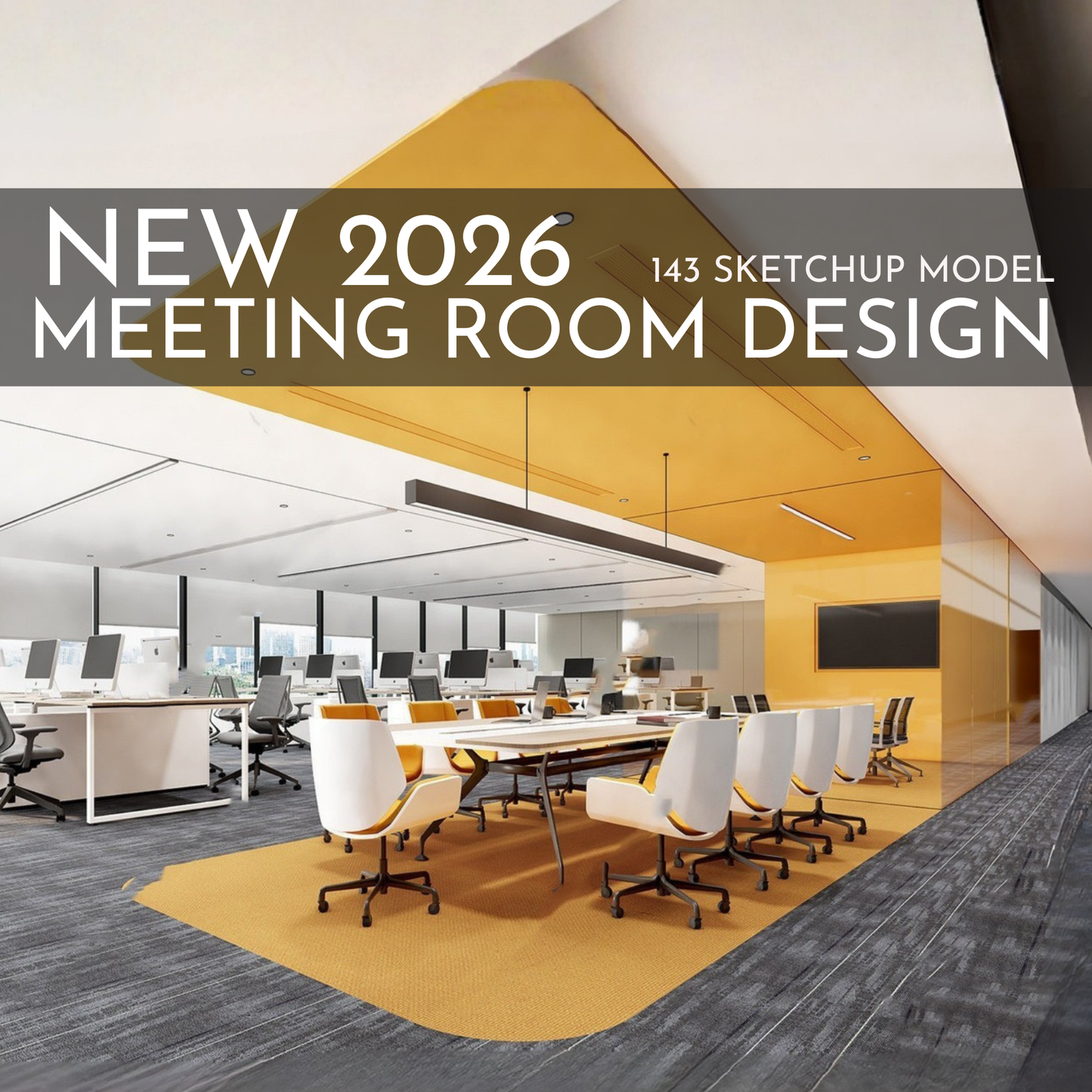 Meeting Room Design | 143 SketchUp 3D Models | Office Interior Asset Full Bundle