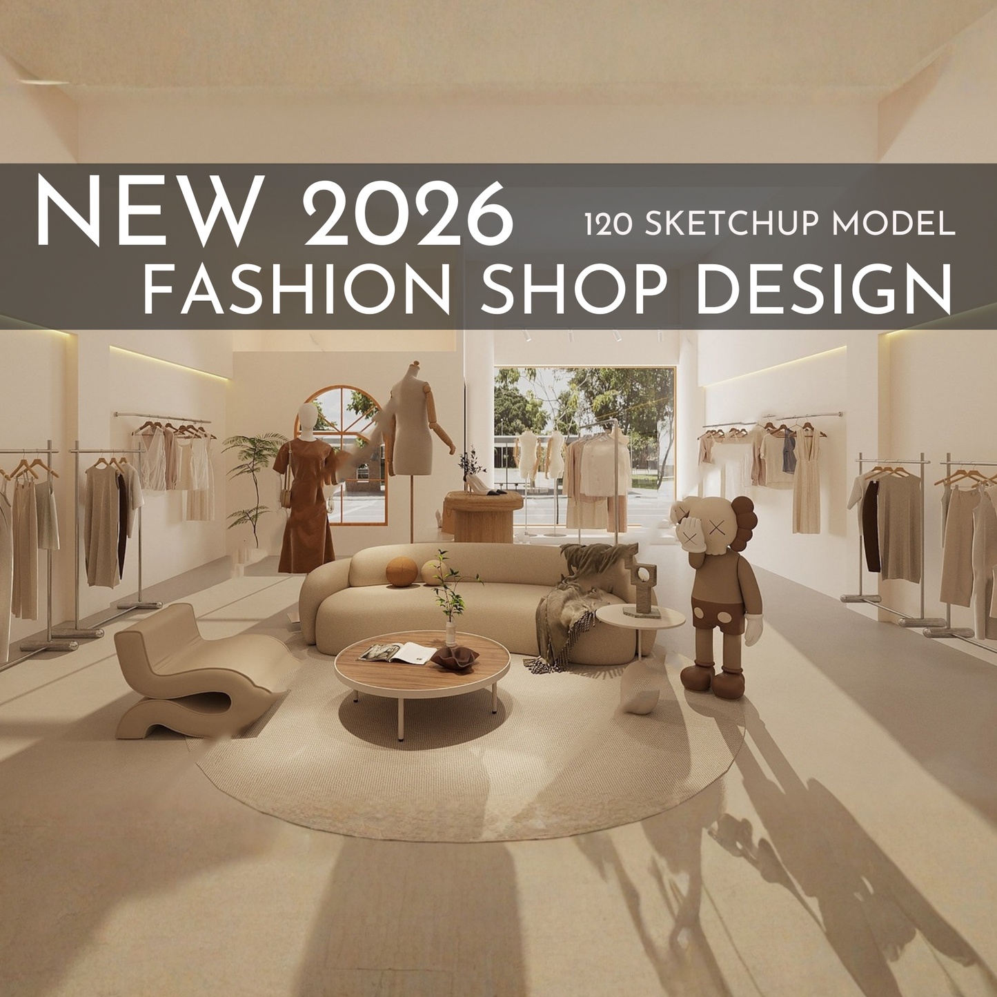 Fashion Shop Design | 120 SketchUp 3D Models | Retail Interior Full Bundle