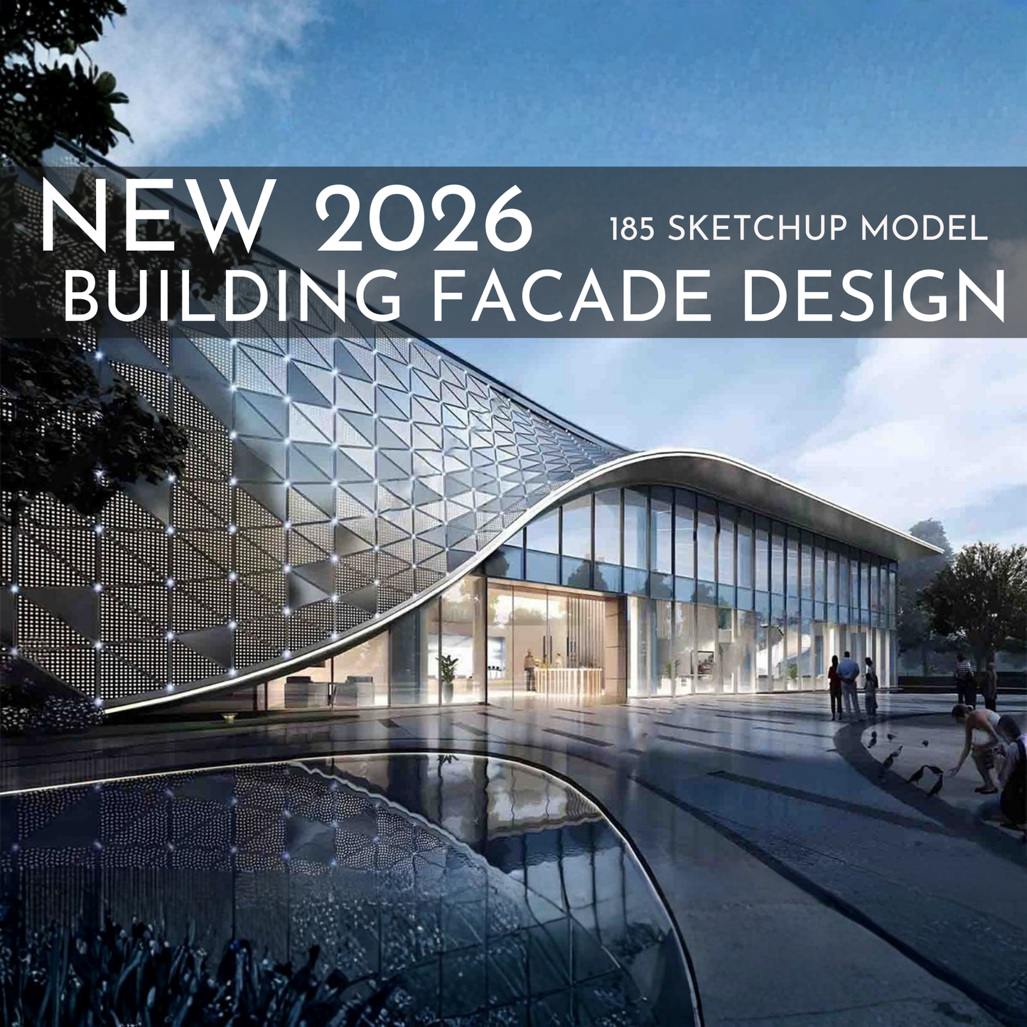 185 Building Facade SketchUp 3D Models | Architectural Design Asset Pack