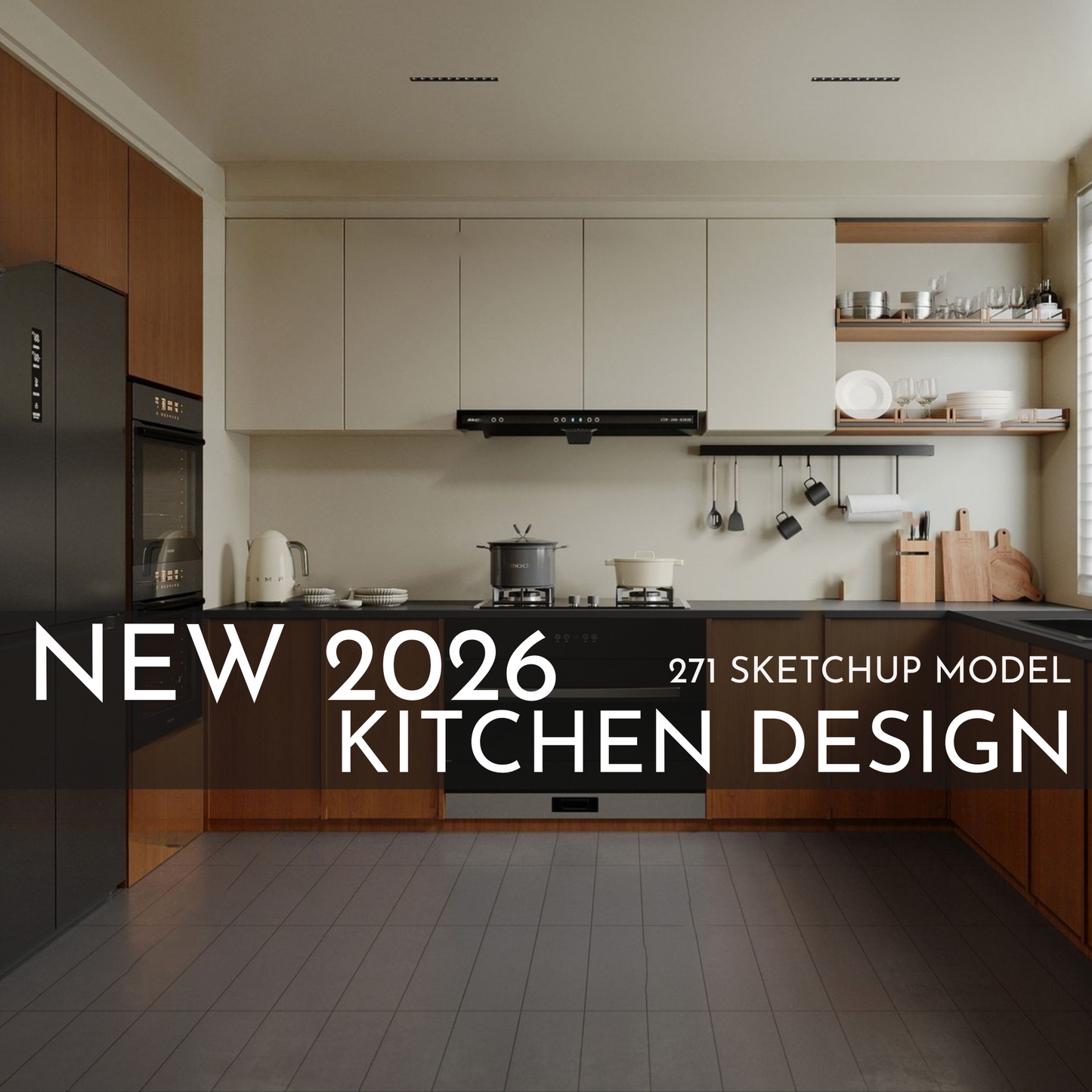 271 Kitchen SketchUp 3D Models | 2026 New Design | Interior Asset Pack