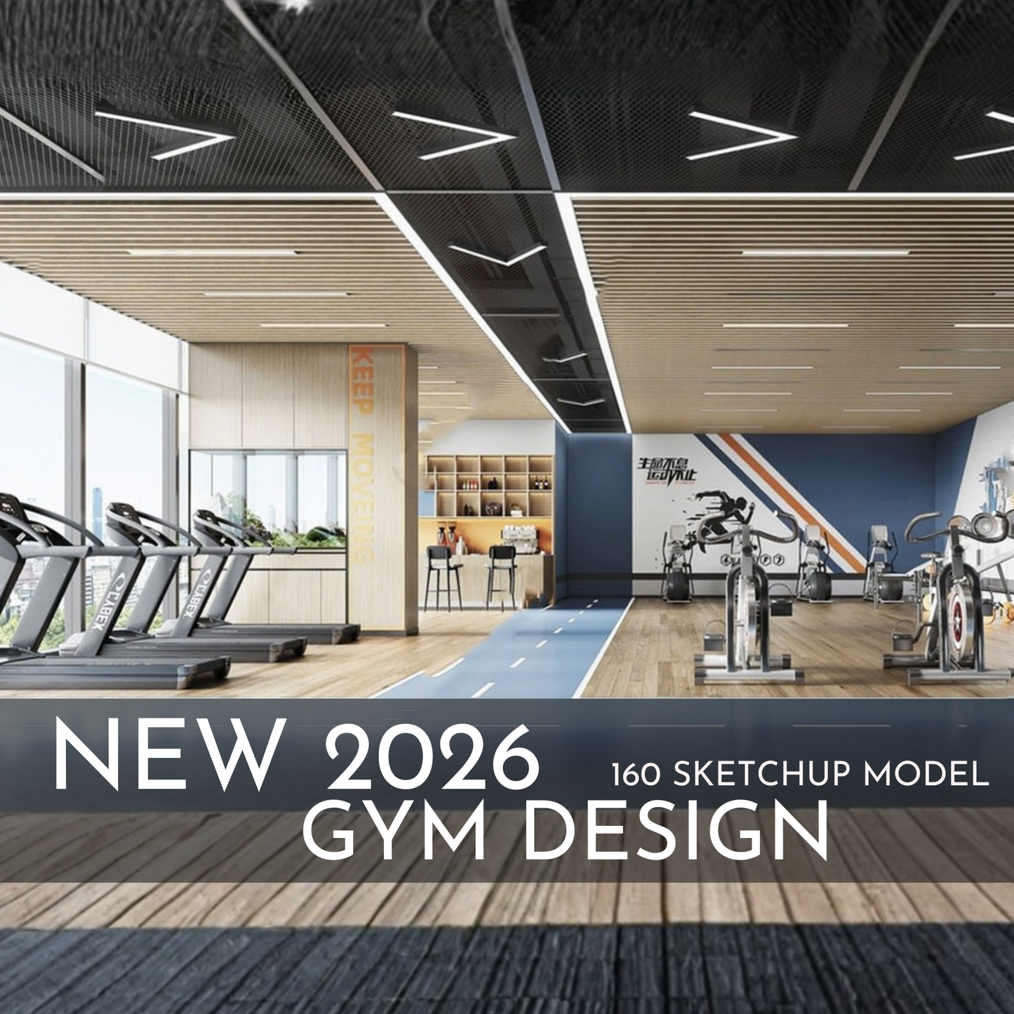 Gym Design | 160 SketchUp 3D Models | Commercial Interior Asset Full Bundle