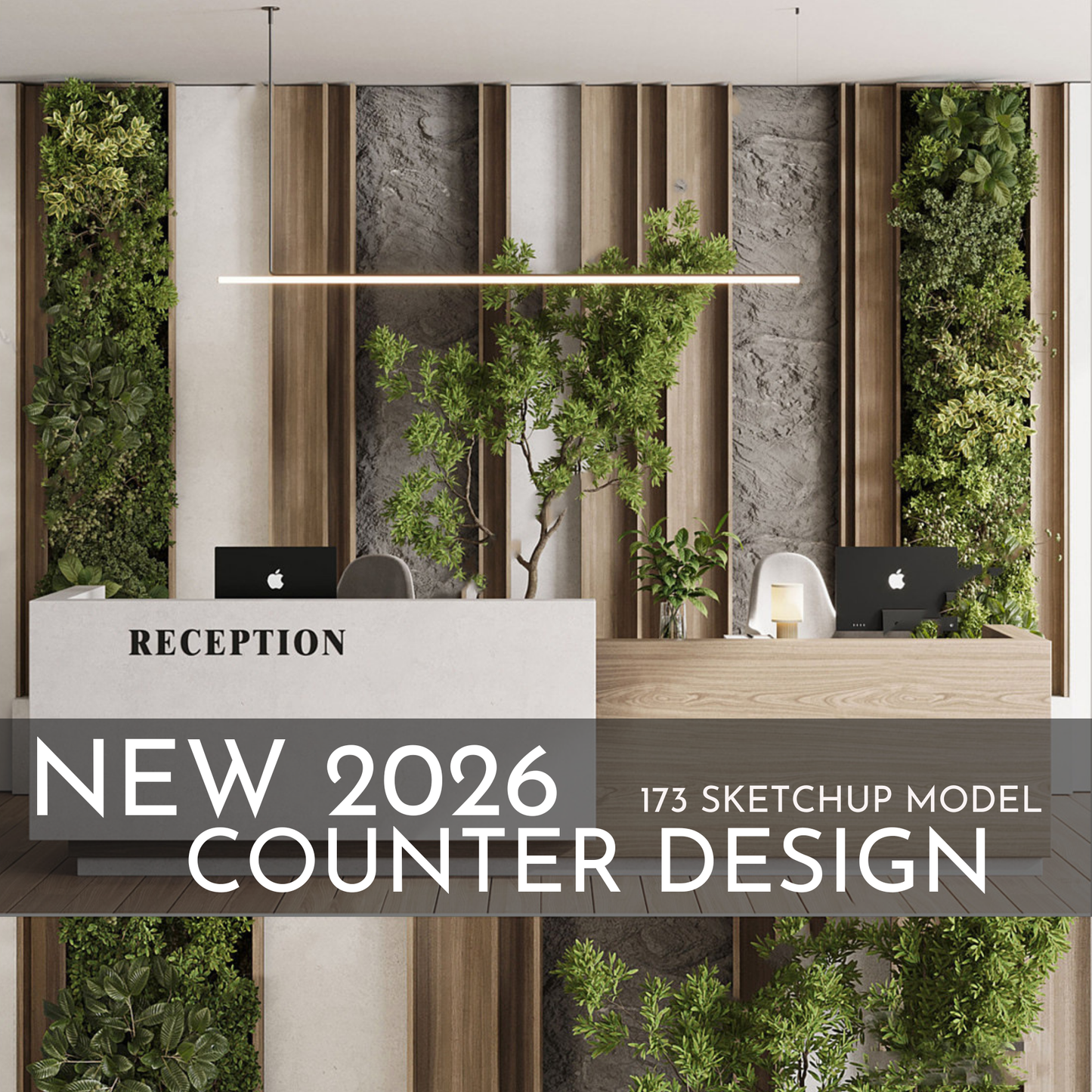 Counter Design | 173 SketchUp 3D Models | Commercial Interior Asset Full Bundle