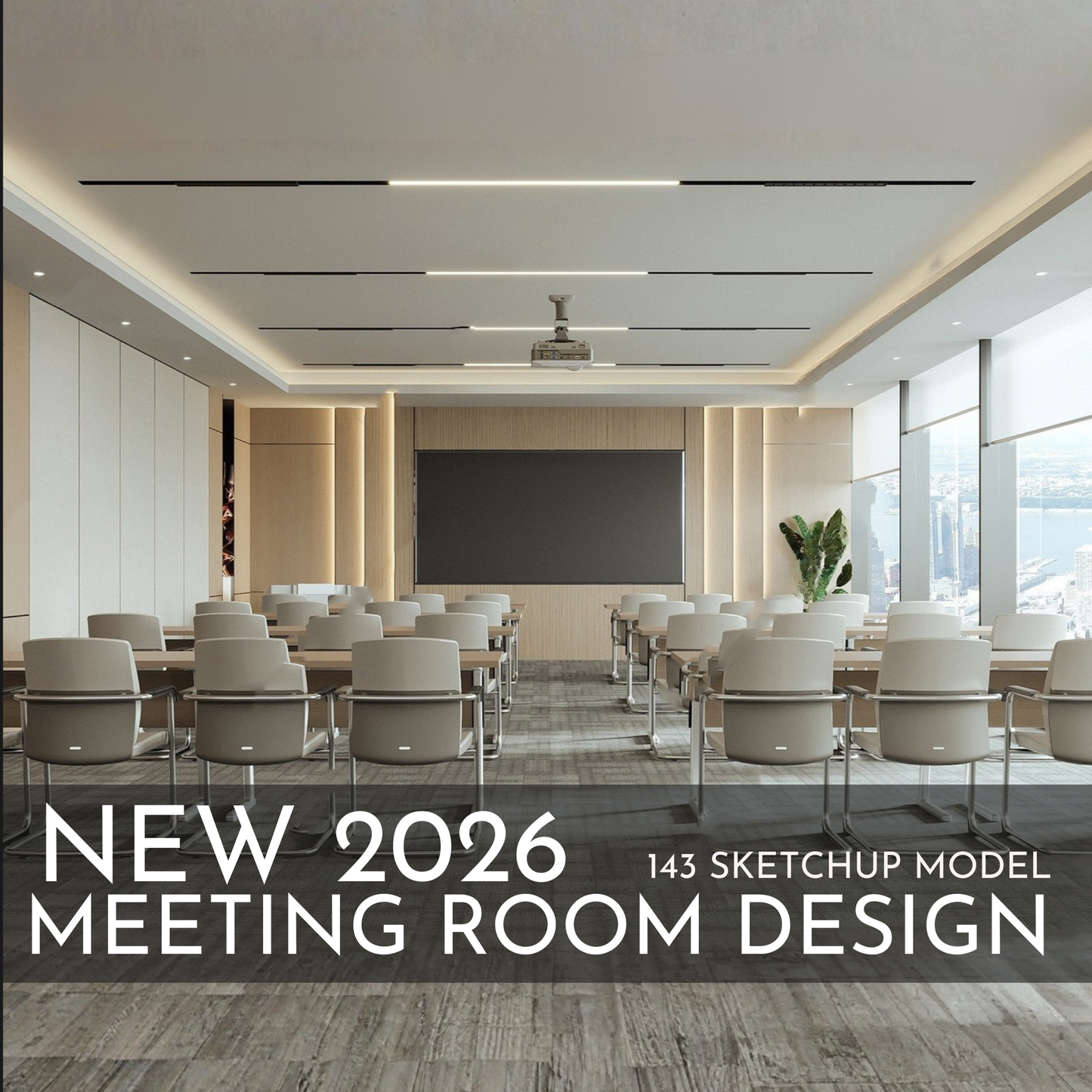 Meeting Room Design | 143 SketchUp 3D Models | Office Interior Asset Full Bundle