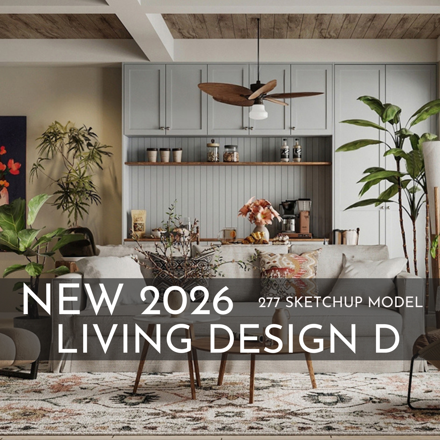 277 Living Room Design D SketchUp 3D Models | 2026 New Design | Interior Asset Pack