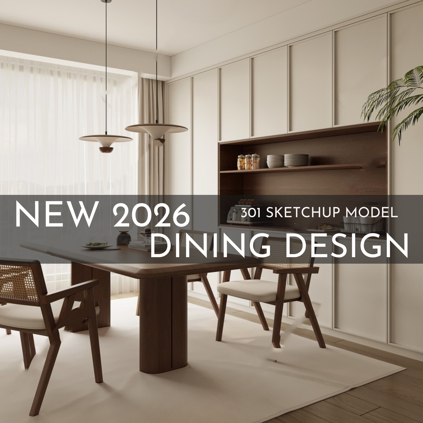 2026 NEW Dining - 301 Sketchup 3D Model Interior Design Model