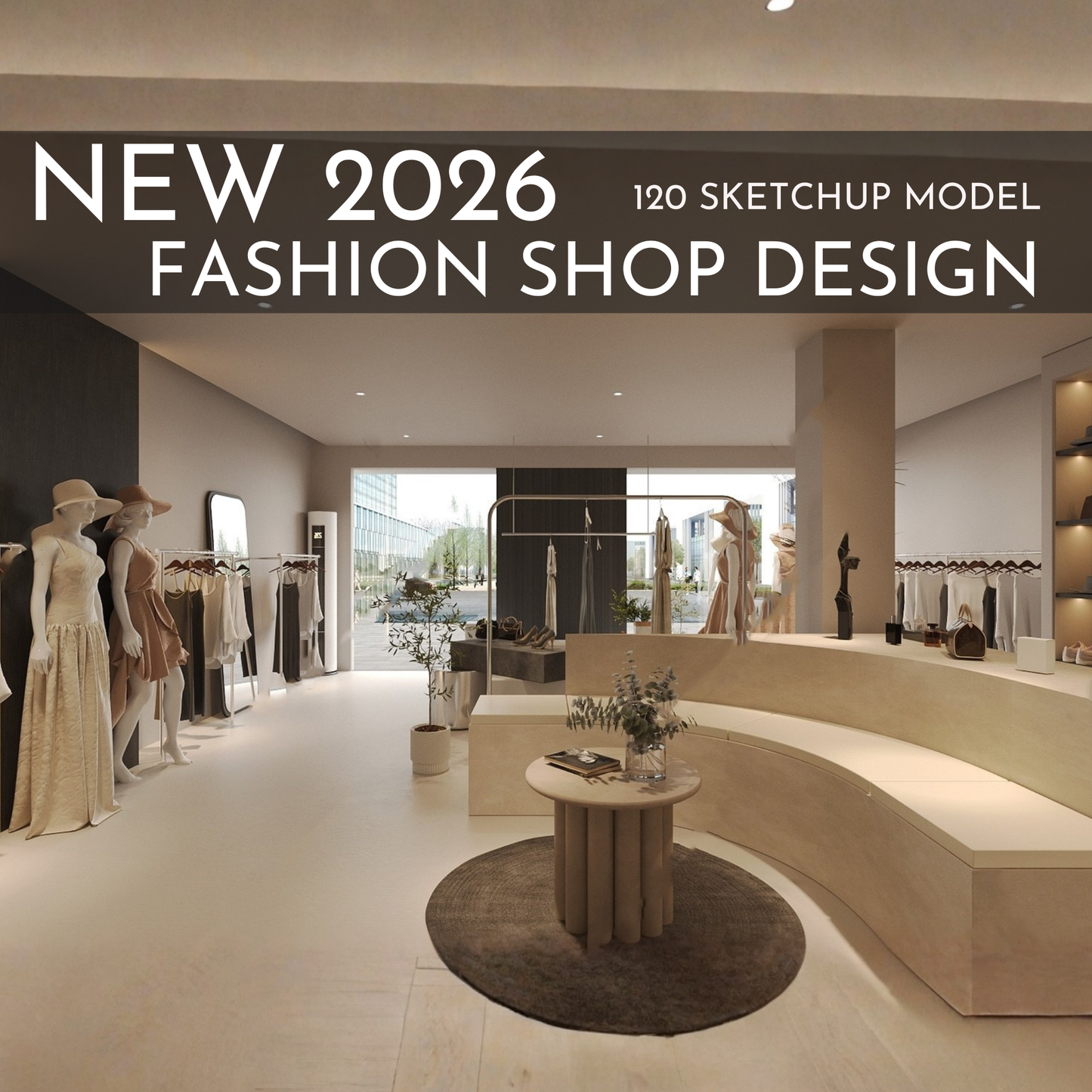 Fashion Shop Design | 120 SketchUp 3D Models | Retail Interior Full Bundle