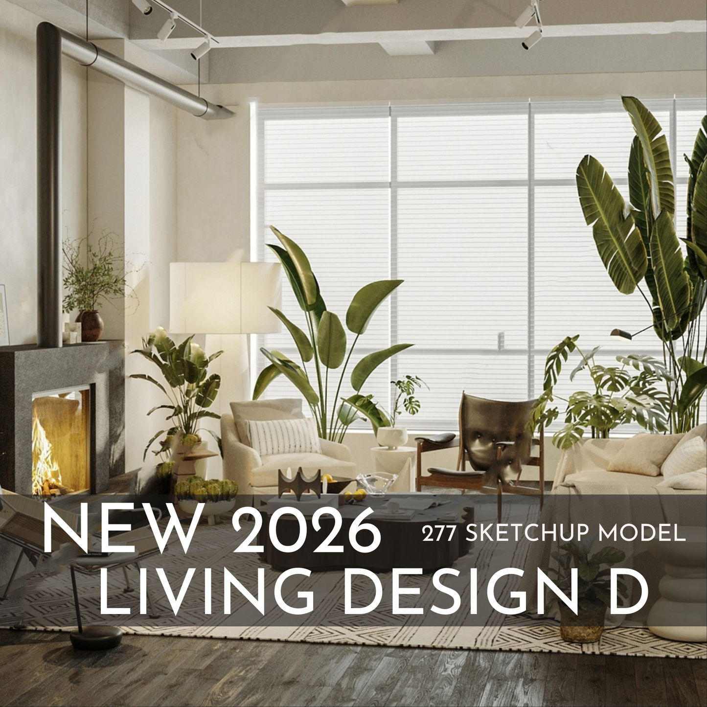 277 Living Room Design D SketchUp 3D Models | 2026 New Design | Interior Asset Pack