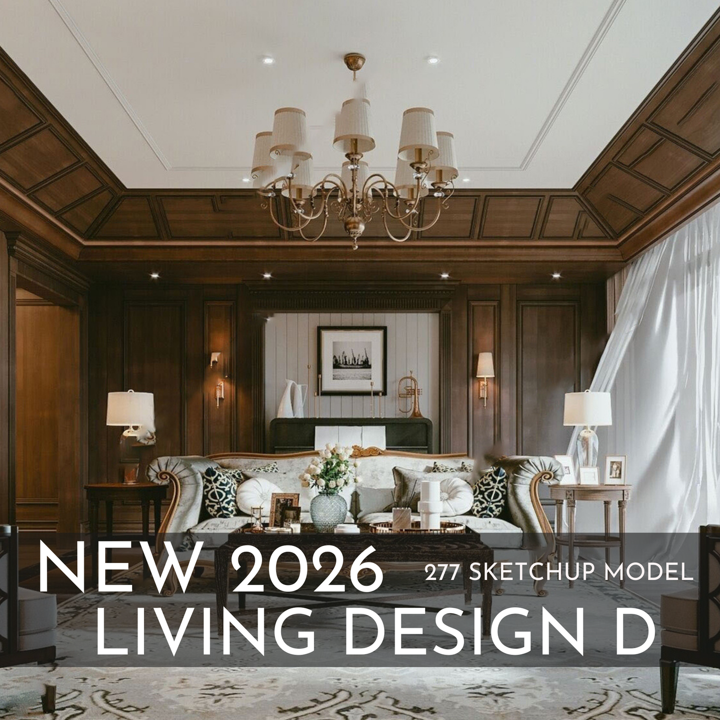 277 Living Room Design D SketchUp 3D Models | 2026 New Design | Interior Asset Pack