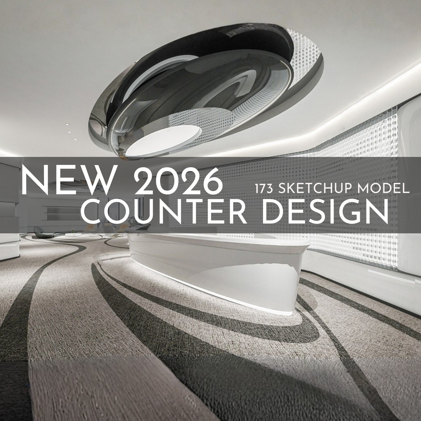 Counter Design | 173 SketchUp 3D Models | Commercial Interior Asset Full Bundle
