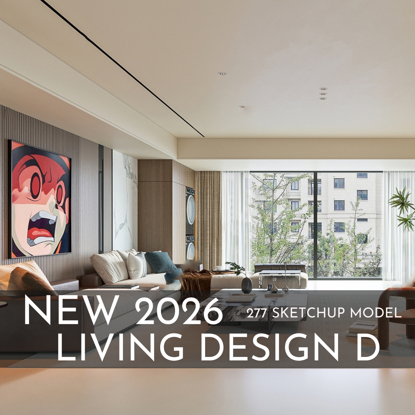 277 Living Room Design D SketchUp 3D Models | 2026 New Design | Interior Asset Pack