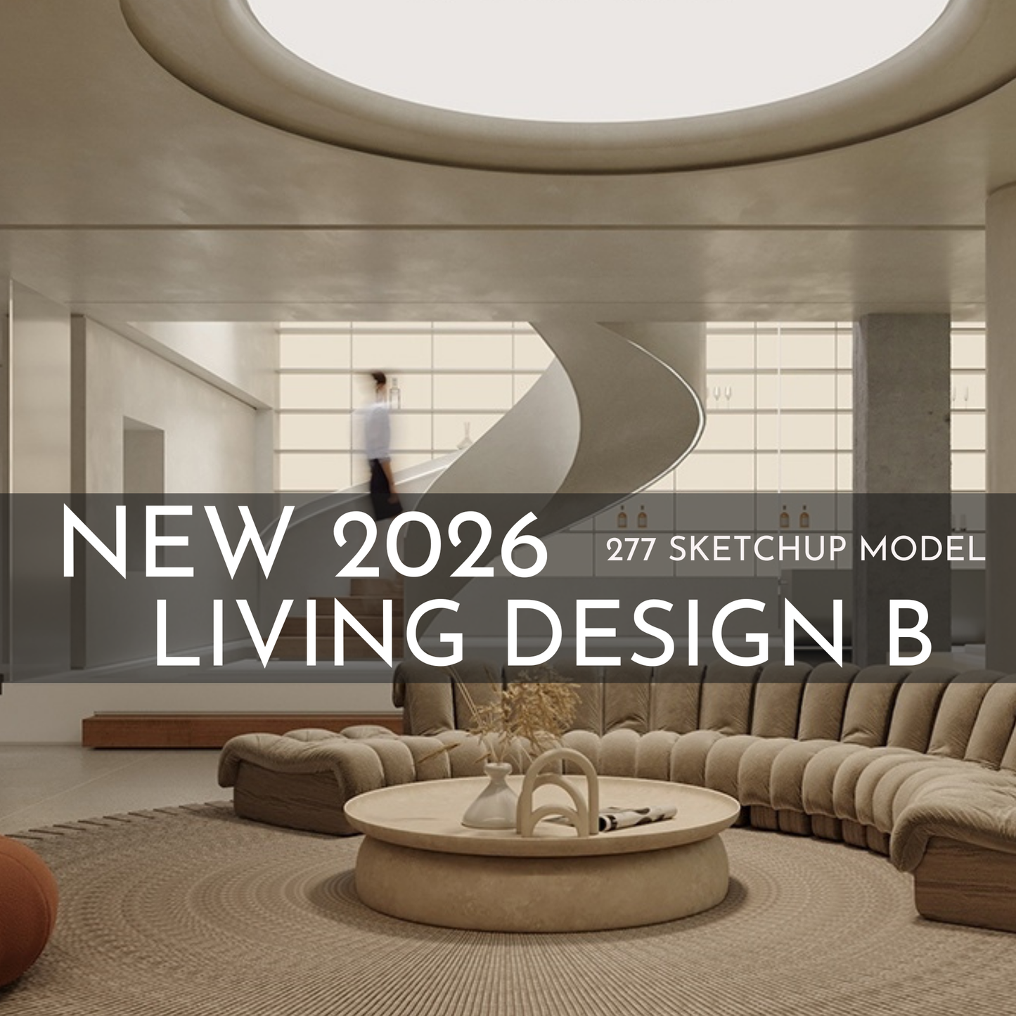 277 Living Room Design B SketchUp 3D Models | 2026 New Design | Interior Asset Pack