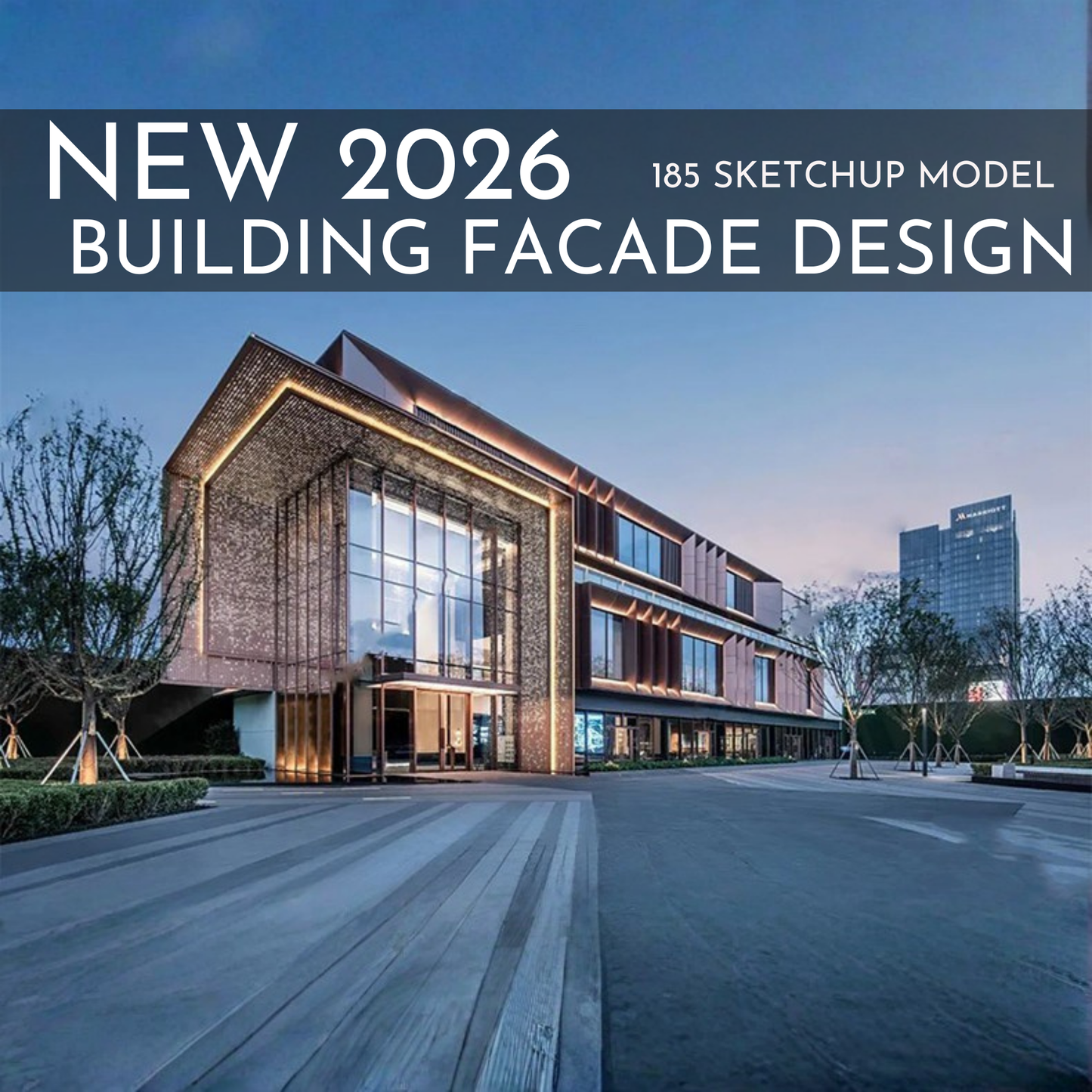 185 Building Facade SketchUp 3D Models | Architectural Design Asset Pack