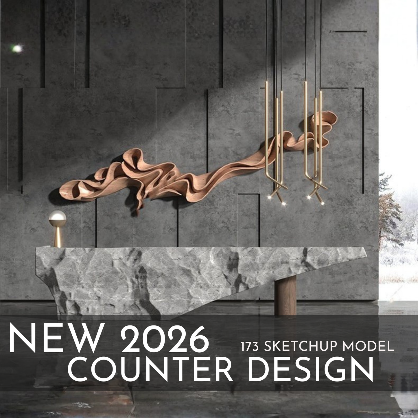 Counter Design | 173 SketchUp 3D Models | Commercial Interior Asset Full Bundle
