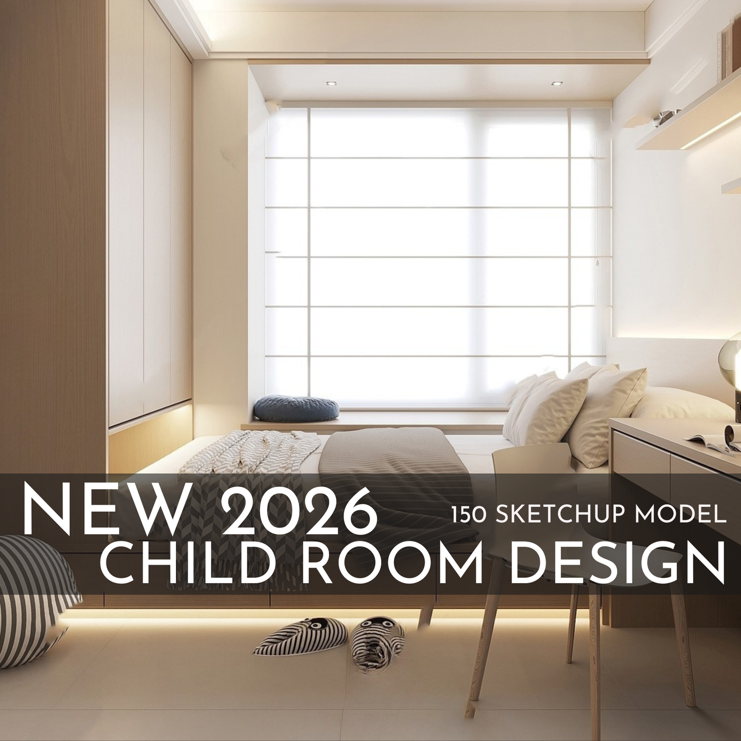 150 Child Study Room SketchUp 3D Models | 2026 New Interior Design Bundle
